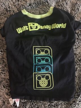 Disney Walt Disney World Black Spirit Jersey for DOGS 
Neon Yellow and Teal